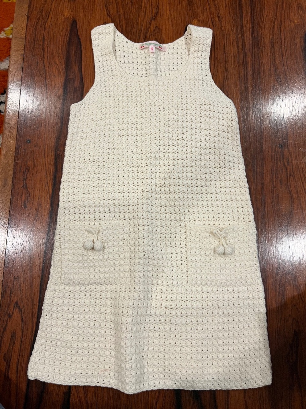 Bonpoint Girls Crocheted Dress Size 10